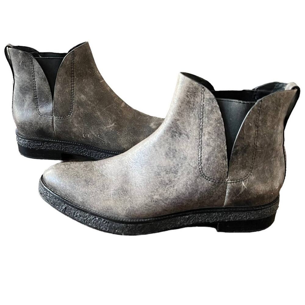 Alexander Wang Size 7.5 (38) Dewi Gray Distressed Chelsea Boot